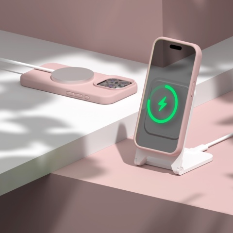 Nakładka Etteri Silicone Case do iPhone 15 Pro 6,1" jasnoróżowa