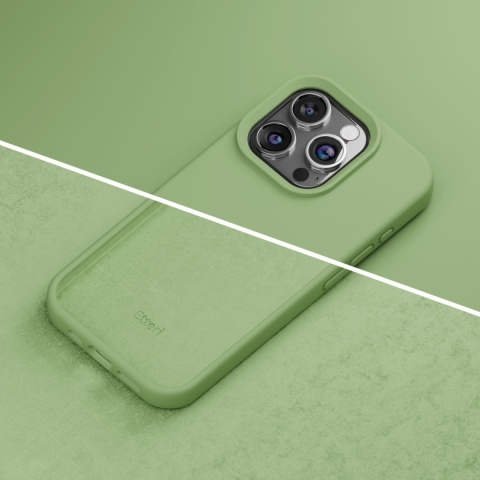 Nakładka Etteri Silicone Case do iPhone 15 Pro Max 6,7" jasnozielona