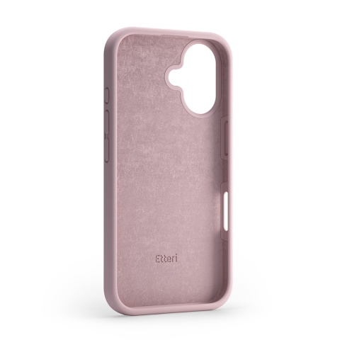 Nakładka Etteri Silicone Case do iPhone 16 6,1" jasnoróżowa