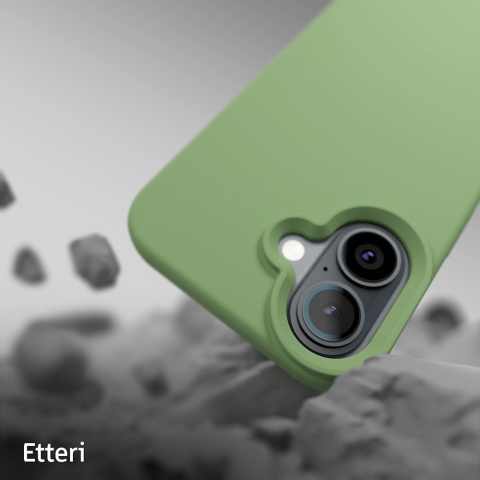 Nakładka Etteri Silicone Case do iPhone 16 6,1" jasnozielona