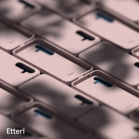 Nakładka Etteri Silicone Mag case do Samsung Galaxy S25 Edge jasnoróżowa