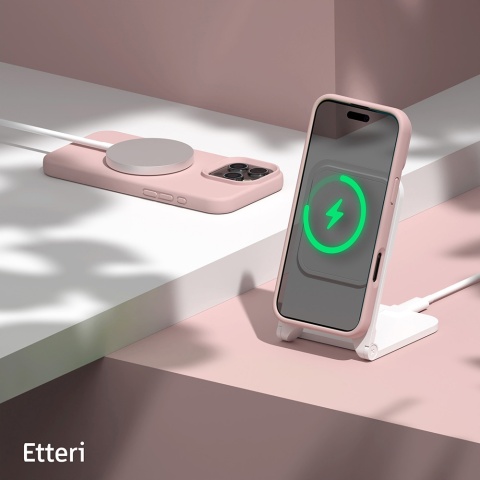 Nakładka Etteri Silicone Mag case do iPhone 17 Air jasnoróżowa