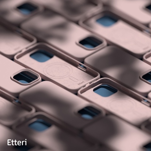 Nakładka Etteri Silicone Mag case do iPhone 17 jasnoróżowa