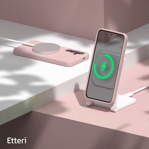 Nakładka Etteri Silicone case do Samsung Galaxy A17 jasnoróżowa