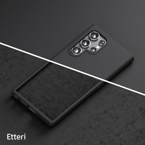 Nakładka Etteri Silicone Case do Samsung Galaxy S25 Ultra czarna