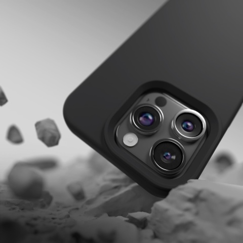 Nakładka Etteri Silicone Case do iPhone 15 Pro Max 6,7" czarna