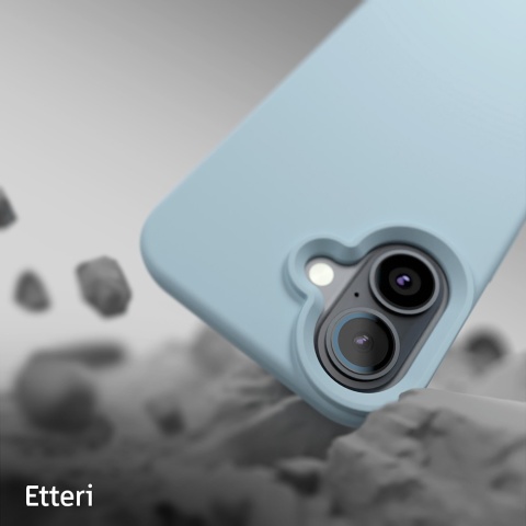 Nakładka Etteri Silicone Case do iPhone 16 6,1" jasnoniebieska