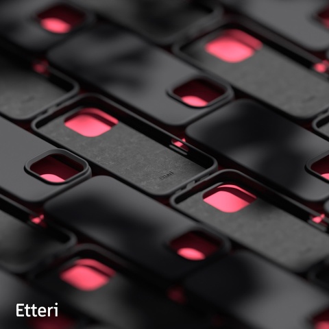 Nakładka Etteri Silicone Case do iPhone 16 Pro Max 6,9" czarna