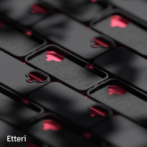 Nakładka Etteri Silicone Mag case do iPhone 17 Pro Max czarna