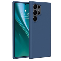 Nakładka Etteri Silicone Case do Samsung Galaxy S23 Ultra ciemnoniebieska