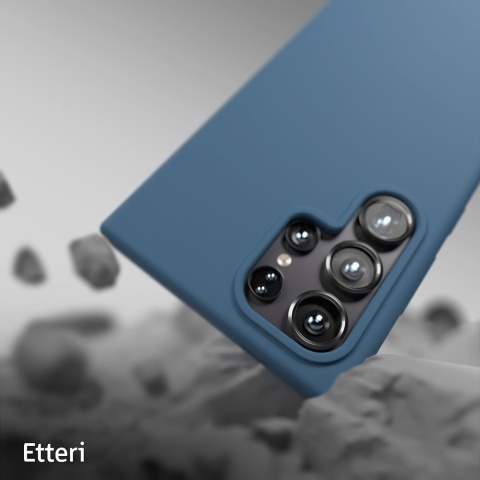 Nakładka Etteri Silicone Case do Samsung Galaxy S24 Ultra ciemnoniebieska