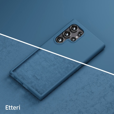 Nakładka Etteri Silicone Case do Samsung Galaxy S24 Ultra ciemnoniebieska