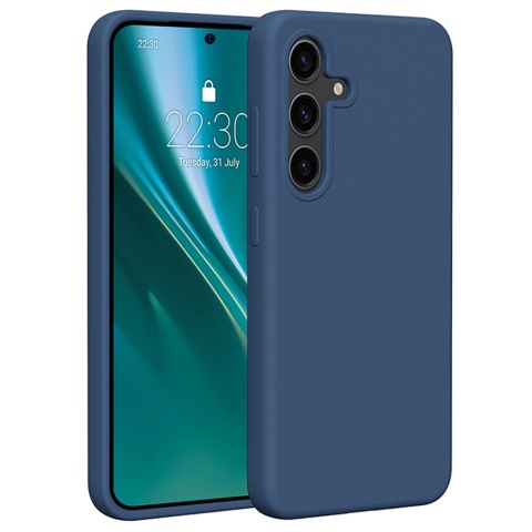 Nakładka Etteri Silicone Case do Samsung Galaxy S25 ciemnoniebieska