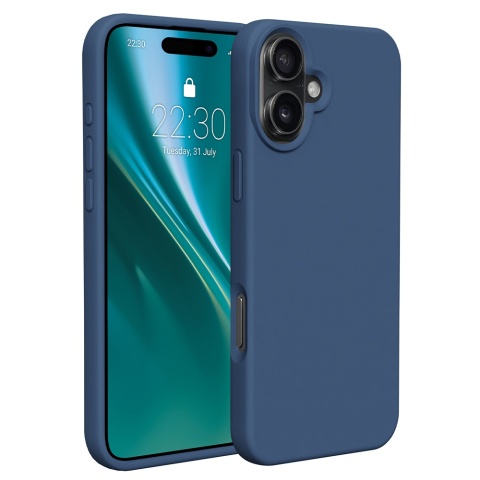 Nakładka Etteri Silicone Case do iPhone 16 6,1" ciemnoniebieska