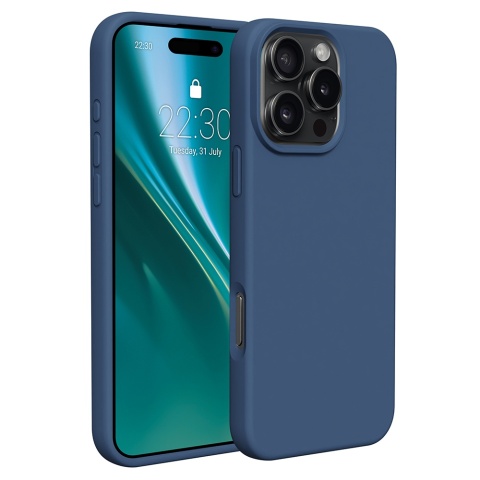 Nakładka Etteri Silicone Case do iPhone 16 Pro 6,3" ciemnoniebieska