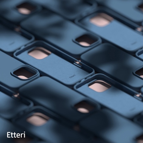 Nakładka Etteri Silicone Case do iPhone 16 Pro 6,3" ciemnoniebieska