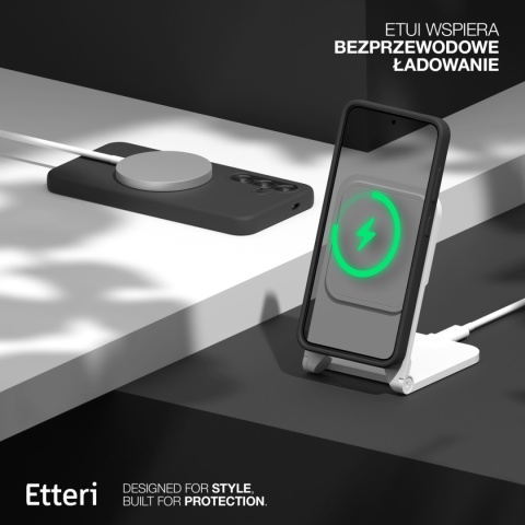 Nakładka Etteri Silicone Mag do Samsung Galaxy S25 Plus czarna