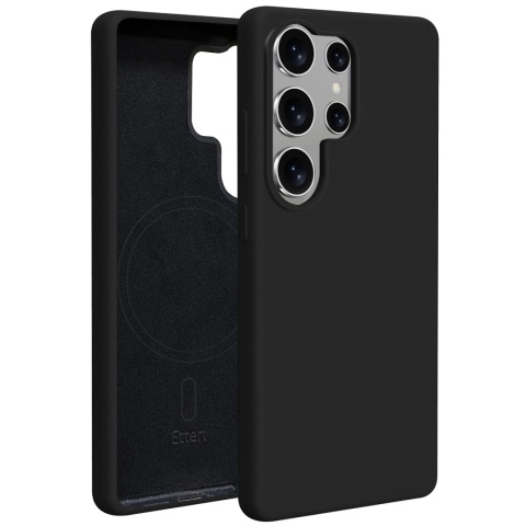 Nakładka Etteri Silicone Mag do Samsung Galaxy S25 Ultra czarna