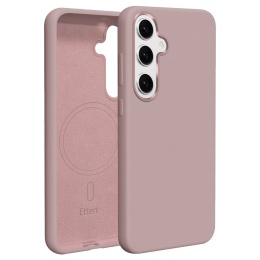 Nakładka Etteri Silicone Mag do Samsung Galaxy S25 jasnoróżowa
