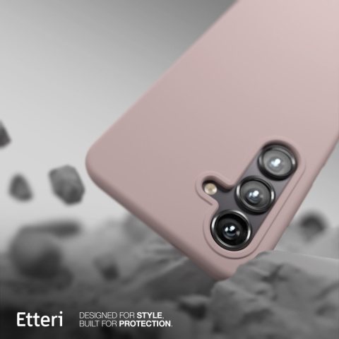 Nakładka Etteri Silicone Mag do Samsung Galaxy S25 jasnoróżowa