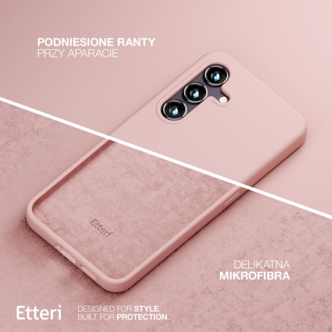 Nakładka Etteri Silicone Mag do Samsung Galaxy S25 jasnoróżowa