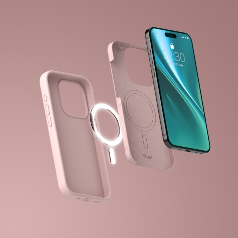 Nakładka Etteri Silicone Mag do iPhone 13 6,1" jasnoróżowa