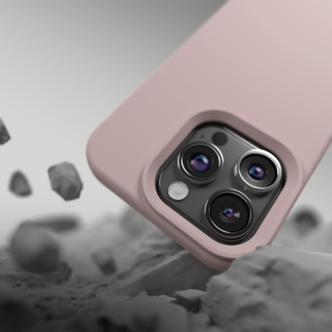 Nakładka Etteri Silicone Mag do iPhone 15 Pro Max 6,7" jasnoróżowa