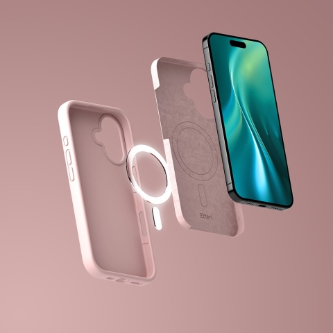 Nakładka Etteri Silicone Mag do iPhone 16e jasnoróżowa
