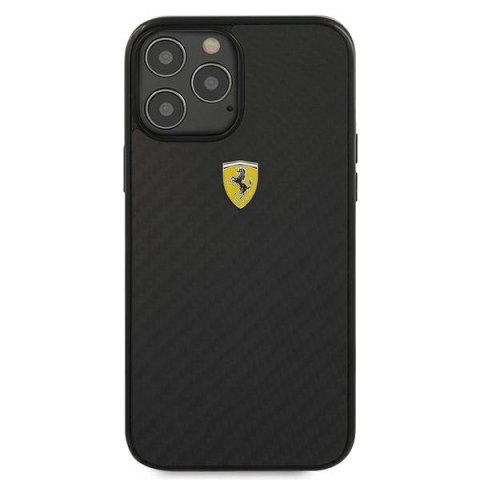 Ferrari FERCAHCP12LBK iPhone 12 Pro Max 6,7" czarny/black hardcase On Track Real Carbon