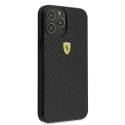Ferrari FERCAHCP12LBK iPhone 12 Pro Max 6,7" czarny/black hardcase On Track Real Carbon