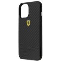 Ferrari FERCAHCP12LBK iPhone 12 Pro Max 6,7" czarny/black hardcase On Track Real Carbon