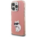 Etui Karl Lagerfeld IML Aquarelle Choupette & Logo do iPhone 16 Pro różowy