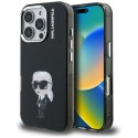 Etui Karl Lagerfeld IML Aquarelle Karl & Logo do iPhone 16 Pro Max czarny