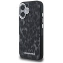 Etui Karl Lagerfeld IML Leopard Pattern MagSafe do iPhone 16 czarny