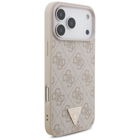 Etui Guess 4G Strap Triangle Logo MagSafe do iPhone 17 Pro Max różowy