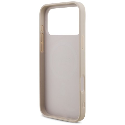 Etui Guess 4G Strap Triangle Logo MagSafe do iPhone 17 Pro Max różowy