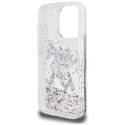 Etui Karl Lagerfeld Liquid Glitter Choupette Logo do iPhone 16 Pro przezroczysty