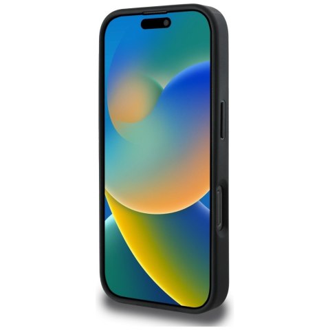 Etui Karl Lagerfeld Grained Pattern & Logo MagSafe do iPhone 16 Pro czarny