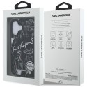 Etui Karl Lagerfeld Grained Pattern & Logo MagSafe do iPhone 16 czarny
