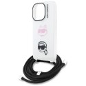 Etui Karl Lagerfeld IML Crossbody Karl&Choupette Head do iPhone 16 Pro Max biały