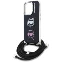 Etui Karl Lagerfeld IML Crossbody Karl&Choupette Head do iPhone 16 Pro czarny