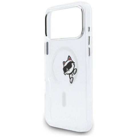 Etui Karl Lagerfeld IML Peekaboo MagSafe do iPhone 17 Pro Max transparent