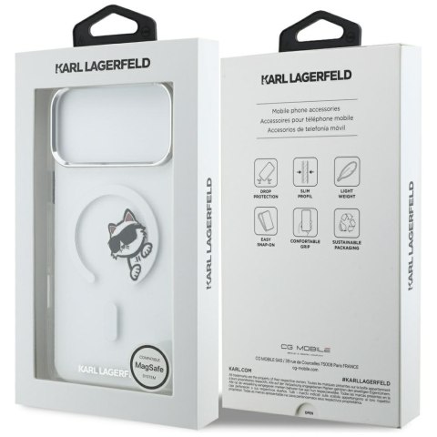 Etui Karl Lagerfeld IML Peekaboo MagSafe do iPhone 17 Pro Max transparent