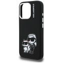 Etui Karl Lagerfeld Silicone Karl&Choupette Sketch MagSafe do iPhone 16 Pro czarny