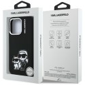 Etui Karl Lagerfeld Silicone Karl&Choupette Sketch MagSafe do iPhone 16 Pro czarny