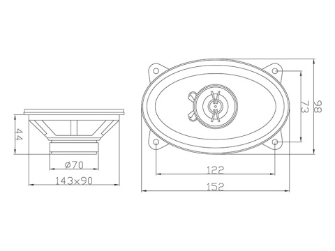 Głośnik BLOW WH-4616 4x6" 2way komplet samochodowy