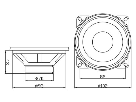 Głośnik BLOW WK400 4Ohm samochodowy niskotonowy