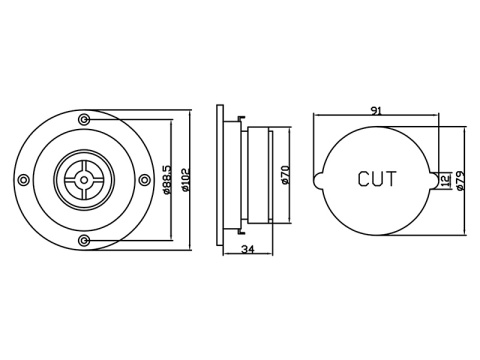 Głośnik YDQ401 4"50W 8Ohm BLOW