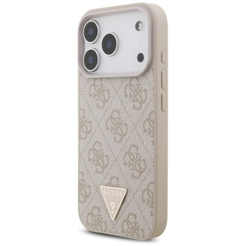 Etui Guess 4G Strap Triangle Logo MagSafe do iPhone 17 Pro różowy