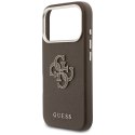 Etui Guess FW Resin Logo do iPhone 17 Pro brązowy